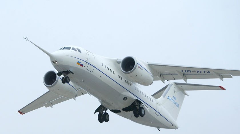 Antonov-148 makes its first test flight
