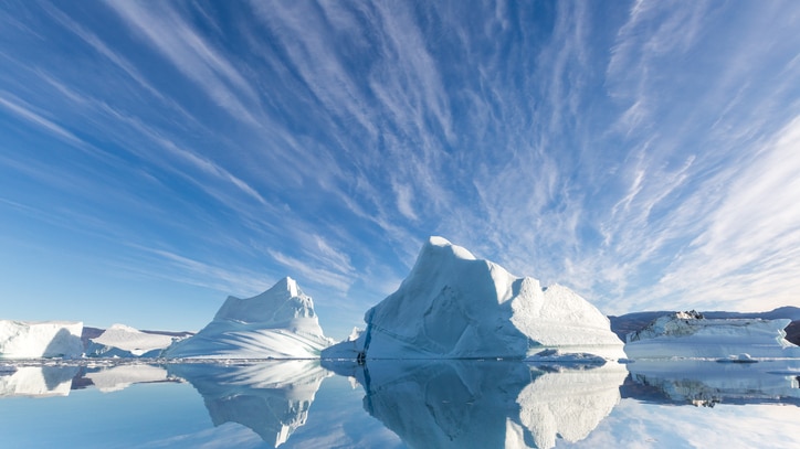 A classic white iceberg in Greenland
