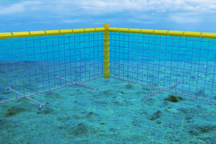 Eco Shark Barrier 'moore and pile' design