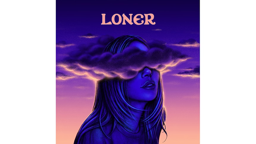 the artwork for Alison Wonderland's 2022 album Loner: an illustratoin of her face obscured by clouds