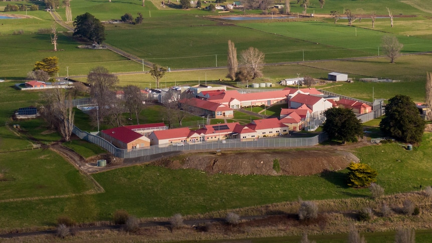 An aerial view of Ashley Youth Detention Centre.