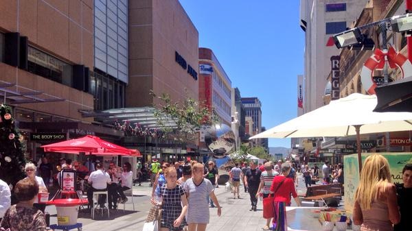 Christmas shopping at Rundle Mall