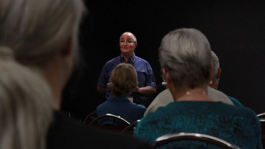 George Newton hosting the veterans event.