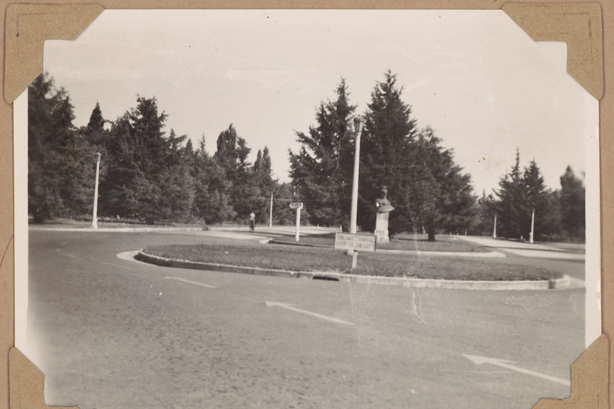 Commonwealth Avenue roundabout near Albert Hall in Canberra.