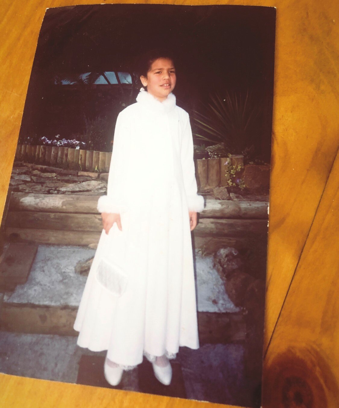 Tahlea Aualiitia at her holy communion