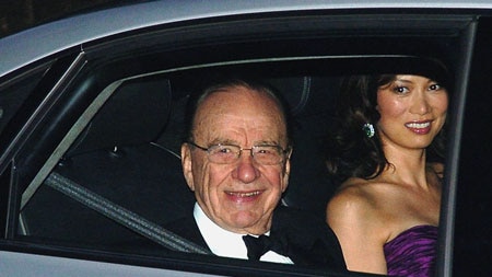 Rupert Murdoch and his wife Wendi Deng arrive for the wedding of Keith Urban and Nicole Kidman.