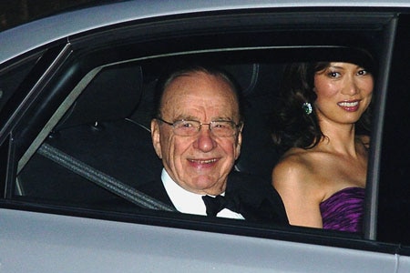 Rupert Murdoch and his wife Wendi Deng arrive for the wedding of Keith Urban and Nicole Kidman.