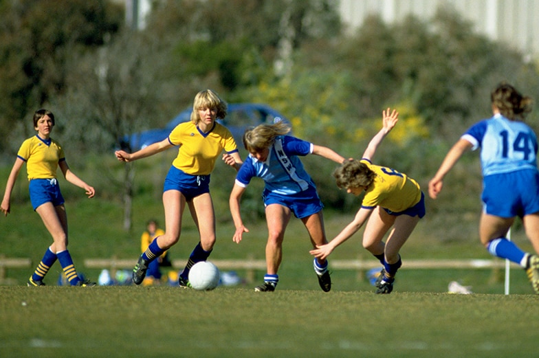 Women's soccer in Canberra in 1983