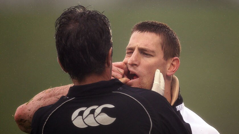 Injury to insult...the Warriors' home loss was compounded by Tate's suspected broken jaw.