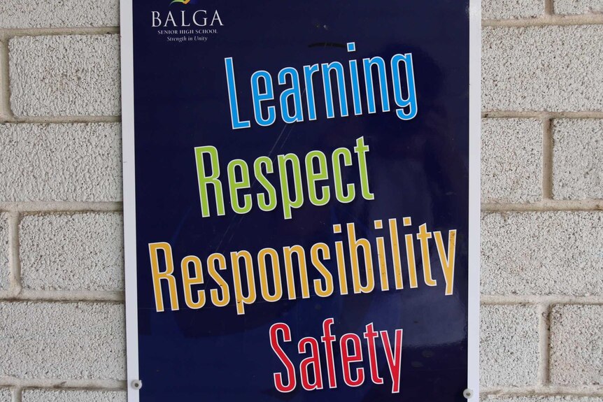 Respect sign at Balga High School