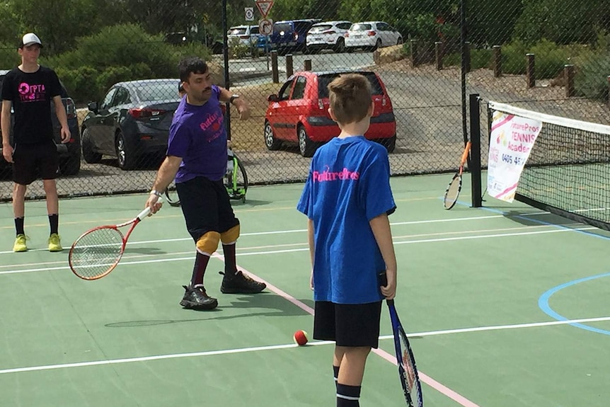 Student play at FuturePros Tennis Academy at Jimboomba