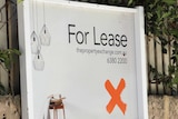 A for lease sign erected by The Property Exchange outside a Perth residence available for rent.