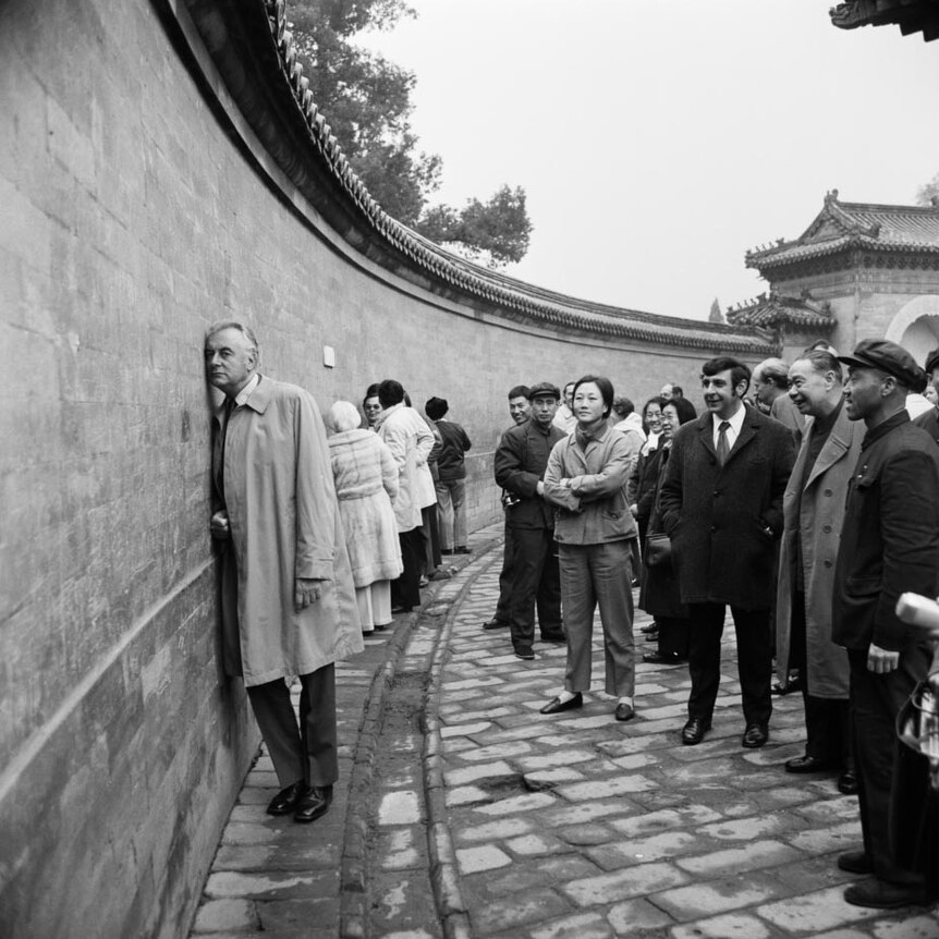 Gough Whitlam at the Temple of Heaven, 1973