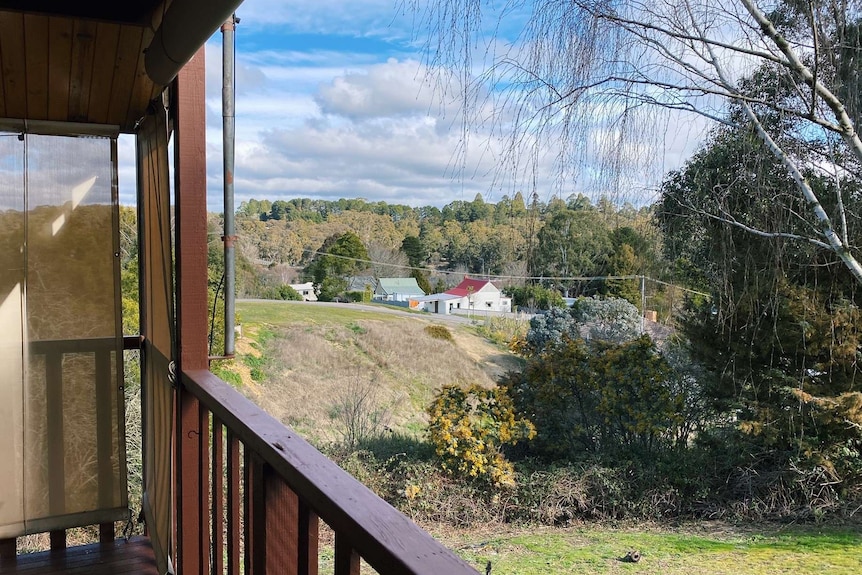 a view from a country balcony