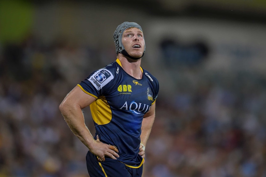 David Pocock looks on during Brumbies match