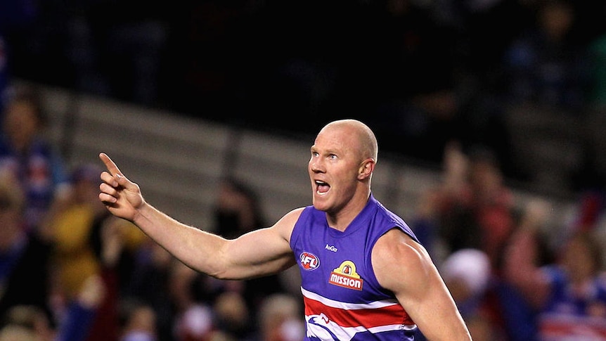 Hall celebrates goal for Dogs