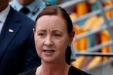 Queensland Health Minister Yvette D'Ath speaking at a press conference