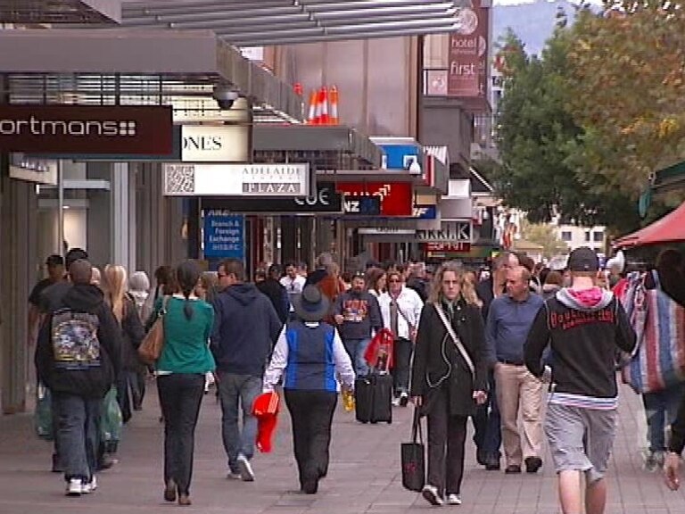 Rundle Mall trades on Anzac Day