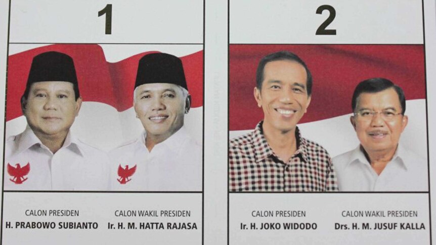 Prabowo Subianto and Joko Widodo