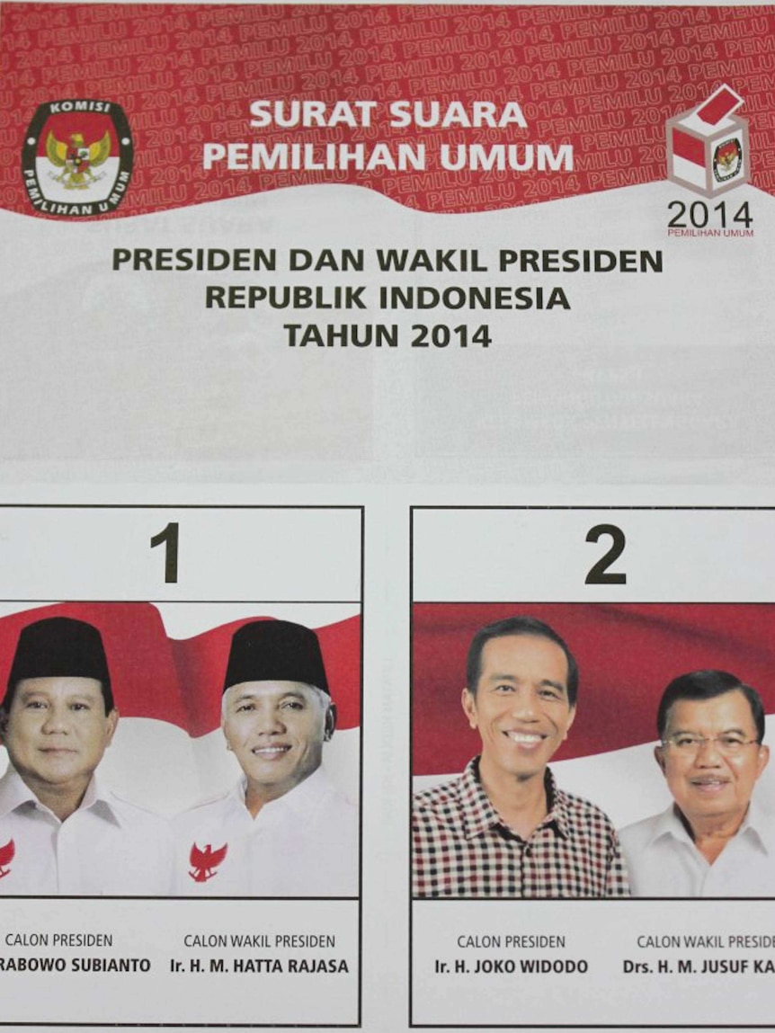 Prabowo Subianto and Joko Widodo