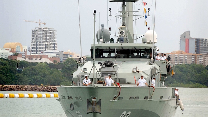 A Navy boat in Darwin harbour.