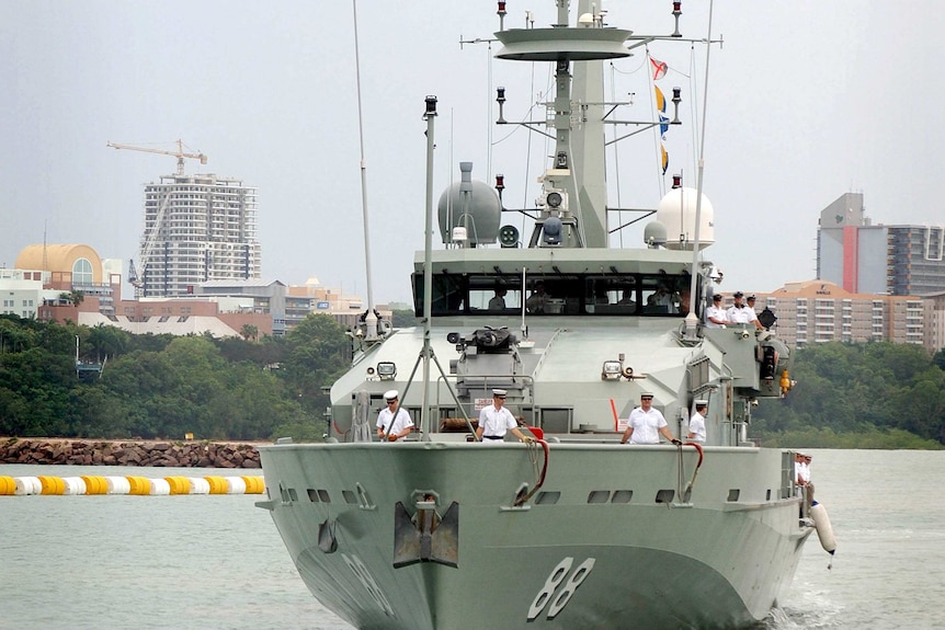 A Navy boat in Darwin harbour.