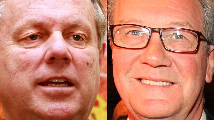 Alexander Downer (R) replaces former South Australia premier Mike Rann.