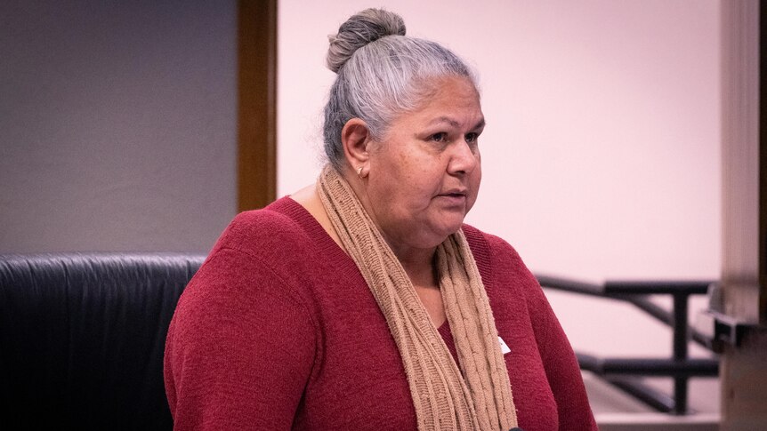 An Aboriginal woman at a meeting
