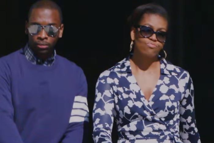 Michelle Obama and comedian Jay Pharoah