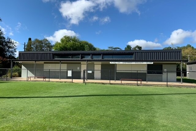 A picture of clubrooms at an oval