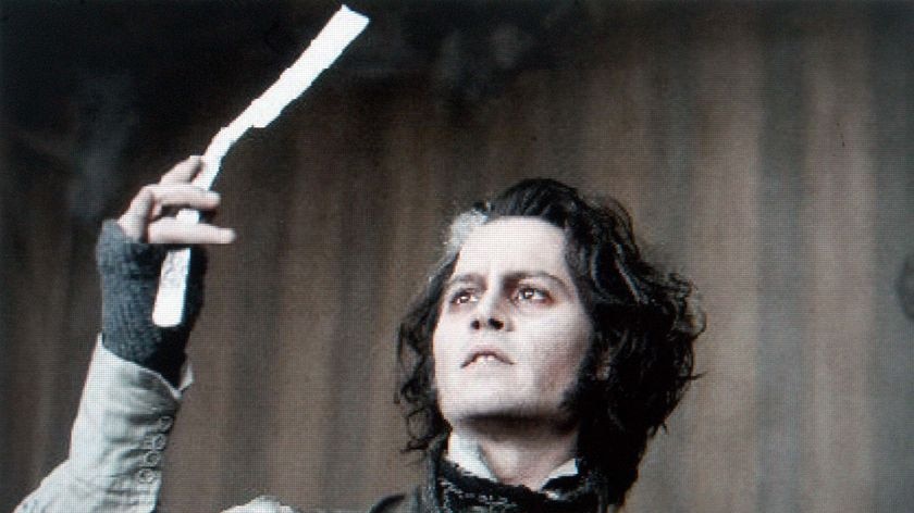 Johnny Depp as Sweeney Todd.