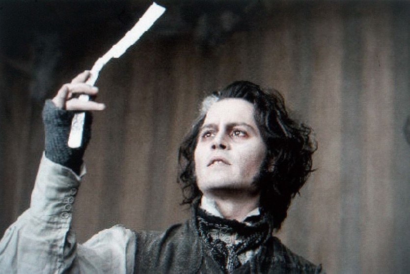Johnny Depp, as Sweeney Todd