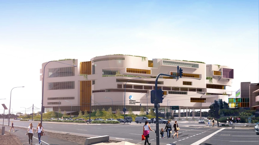 An artist's images of the proposed Women's and Children's Hospital.