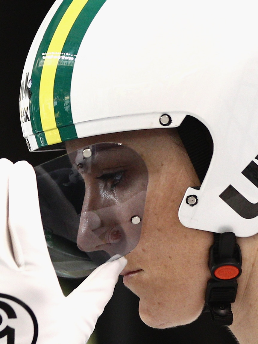 Focussed: Meares rebounded from a emotional few nights to win the keirin.
