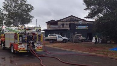 The burnt remains of the Serves You Right Cafe at Ravenshoe