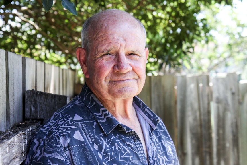 John Gosling in his garden.