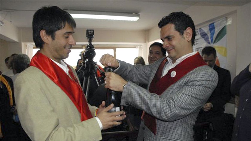 Gay marriage is illegal in Argentina, but the provincial governor issued a special decree to allow the two men to wed.