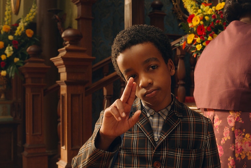 Jahzir Kadeem Bruno, a young boy, in the movie The Witches