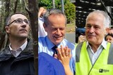 Richard Di Natale, Bill Shorten and Malcolm Turnbull