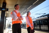 NSW Premier Chris Minns (left), and NSW Minister for Transport Jo Haylen at Sydenham Station 