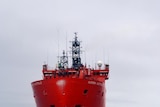 The Aurora Australis is waiting at thick ice 28 nautical miles from the stuck ship