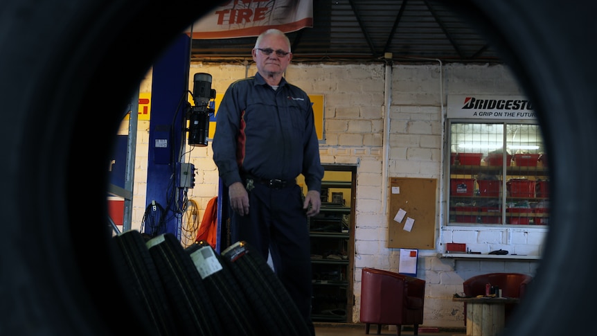 Malcolm Brogden owns Tyrepower in Dongara