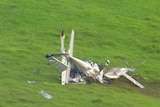 A smashed plane. 