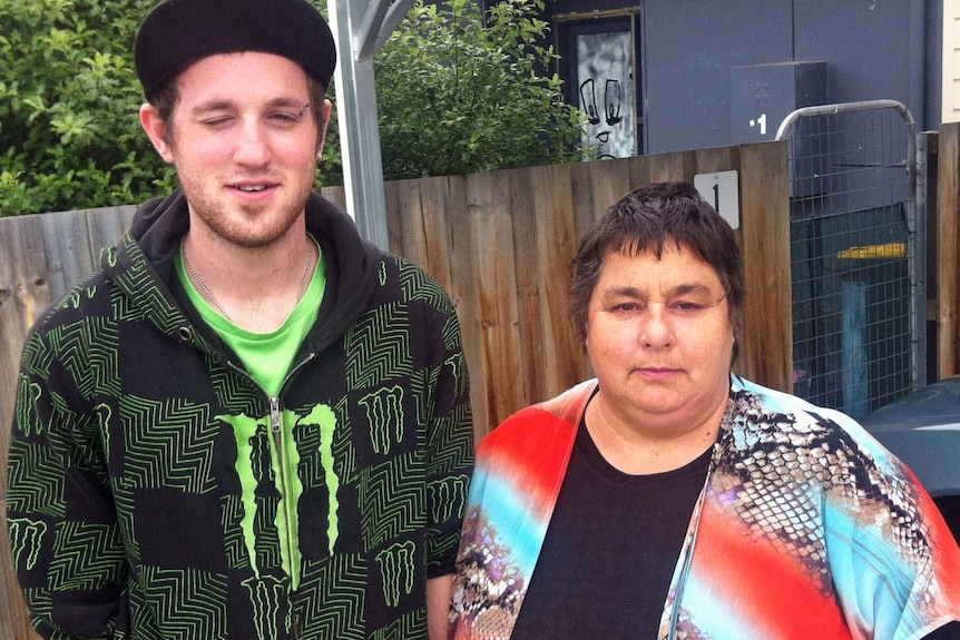 Clarendon Vale man Bradley Smith with his mother Amanda Innes.