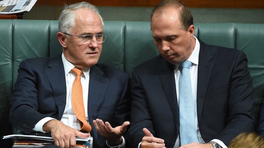 Malcolm Turnbull and Peter Dutton, Feb 2016