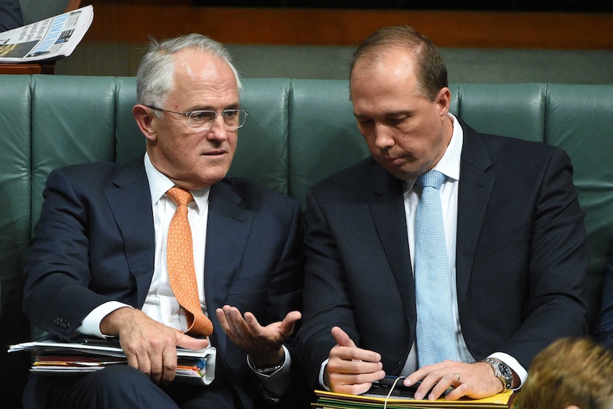 Malcolm Turnbull and Peter Dutton, Feb 2016