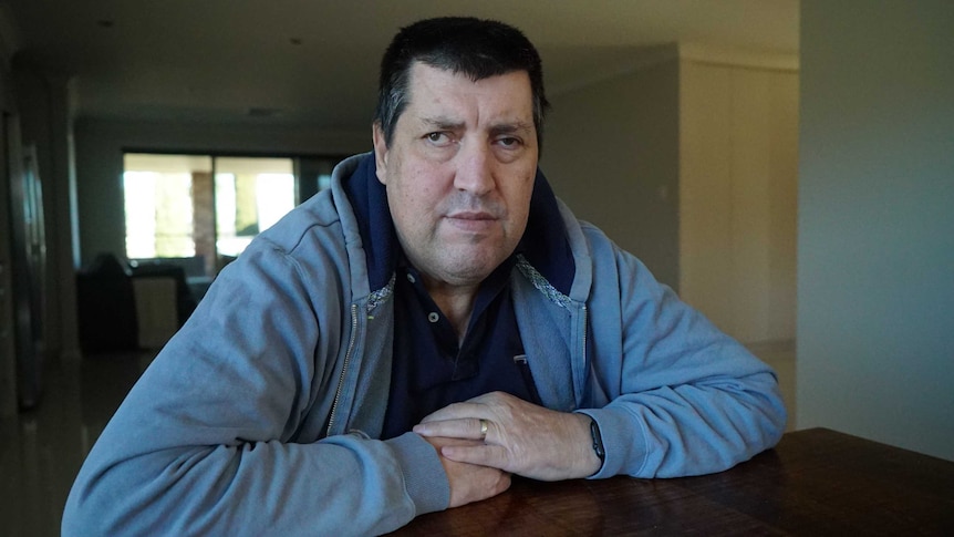 Jeff Parker, from Armidale in NSW, is blind and lives with multiple sclerosis.