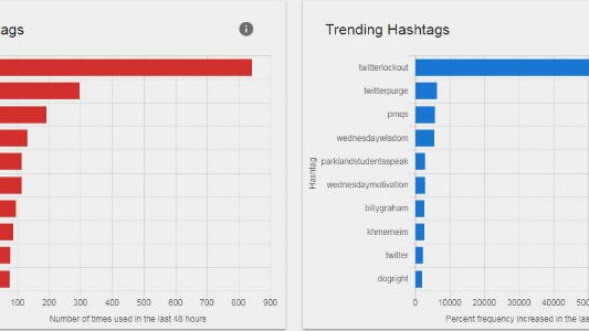 Snapshot of topics tweeted by Russia-linked accounts on February 22, 2018.