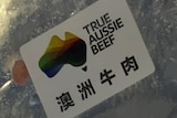 Packaged beef labelled 'true Aussie beef'