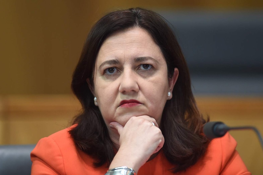 Premier Annastacia Palaszczuk looking pensive